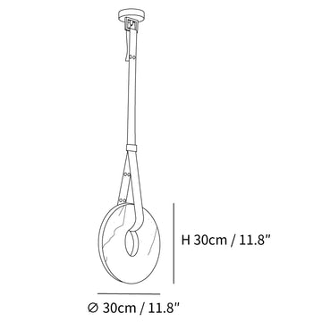 Oslo Alabaster Hanglamp A — Dimension drawings 1