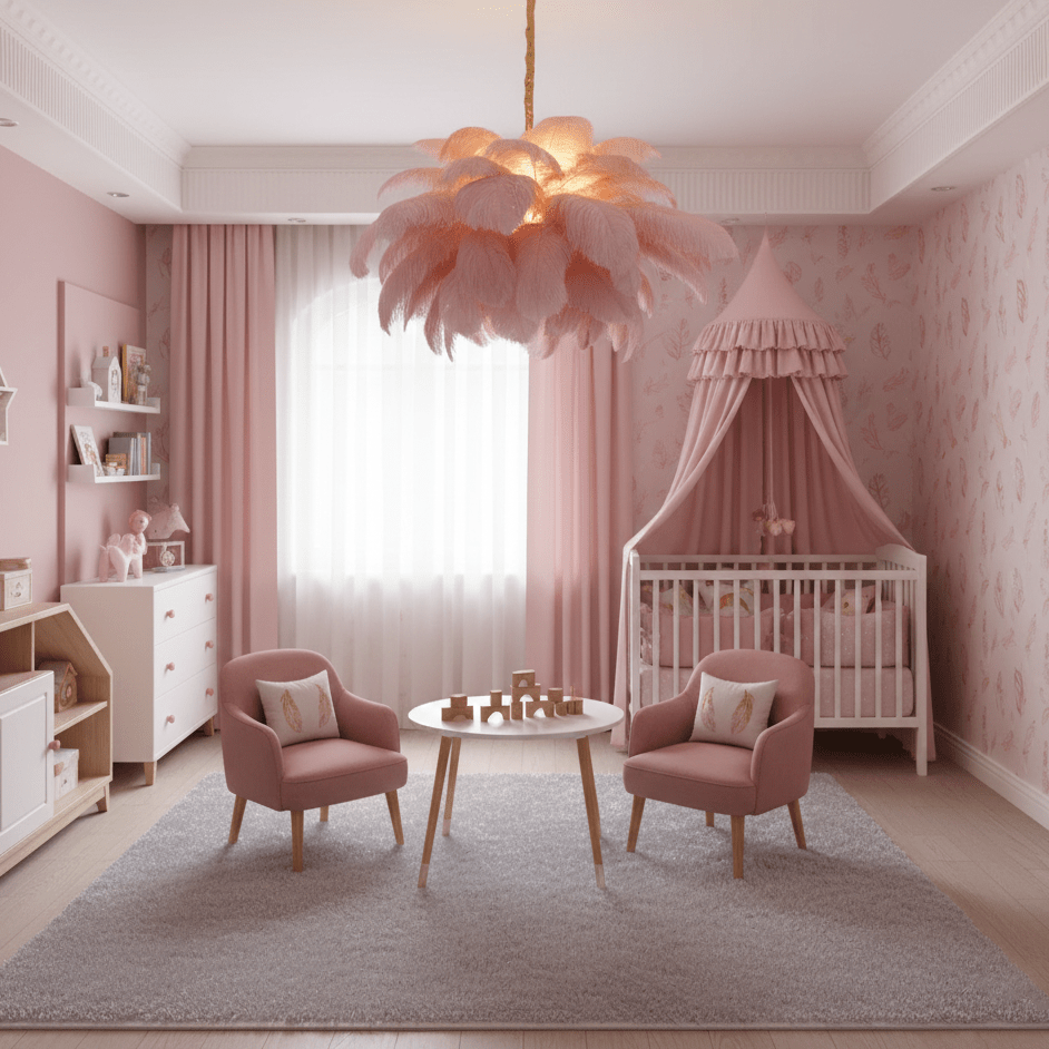 Ostrich Feather Chandelier - Vakkerlight