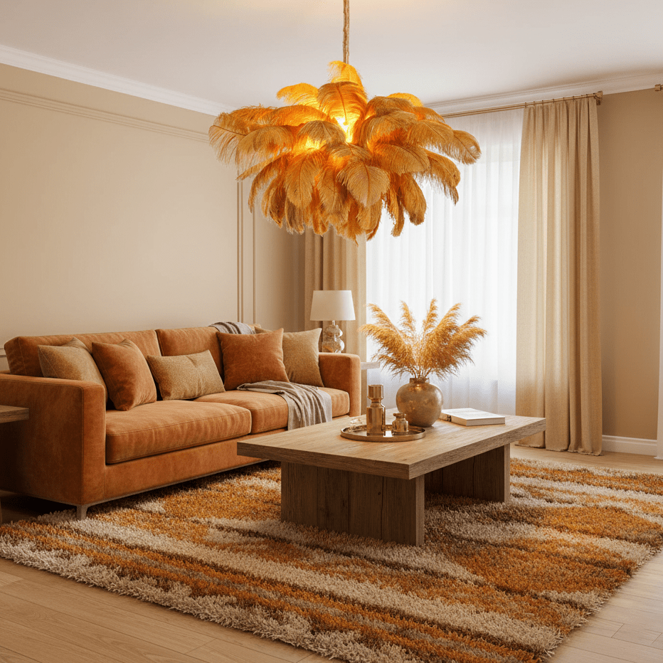 Ostrich Feather Chandelier - Vakkerlight