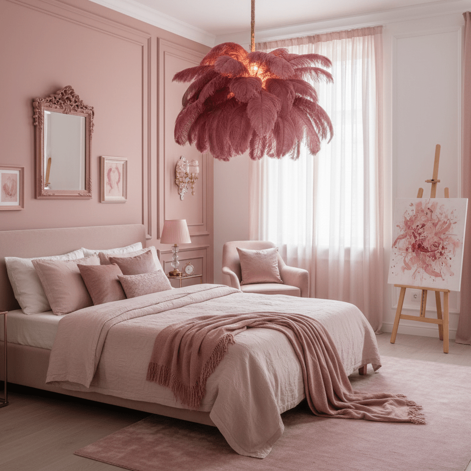 Ostrich Feather Chandelier - Vakkerlight