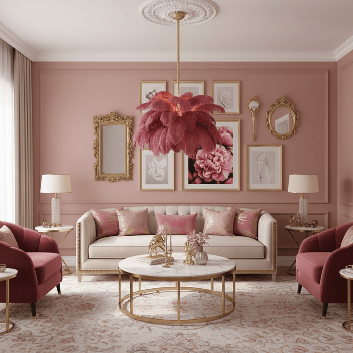 Ostrich Feather Chandelier - Vakkerlight