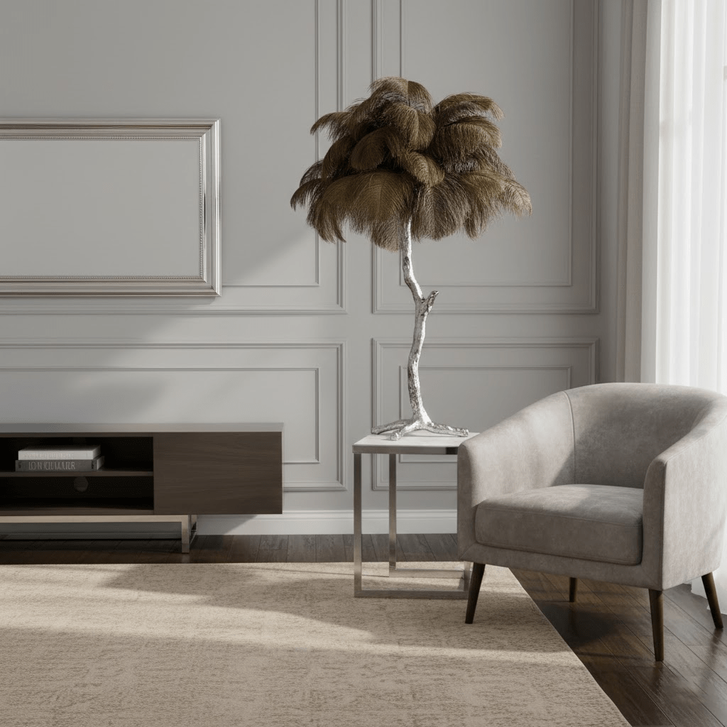 Ostrich Feather Table Lamp - Vakkerlight