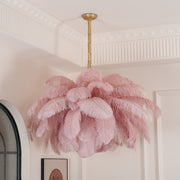 Ostrich Feather Chandelier