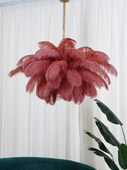 Ostrich Feather Chandelier