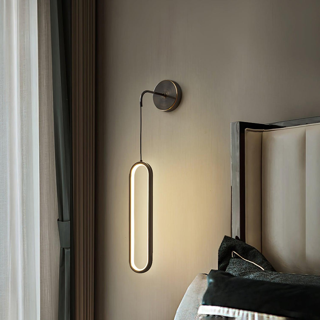 Oval LED Brass Wall Lamp - Vakkerlight