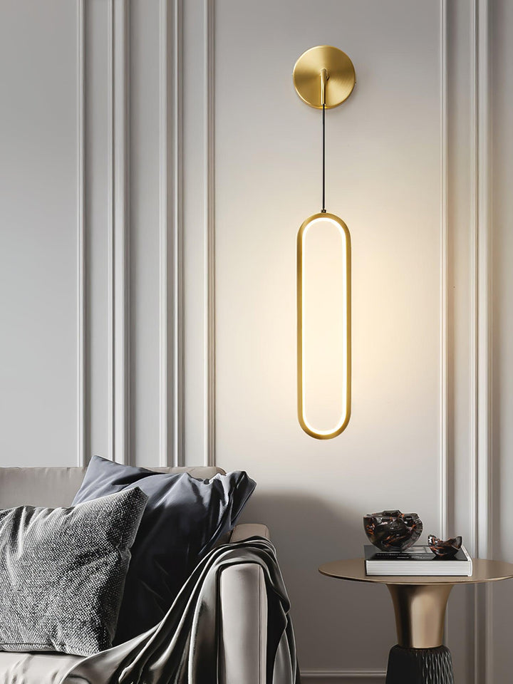 Oval LED Brass Wall Lamp - Vakkerlight