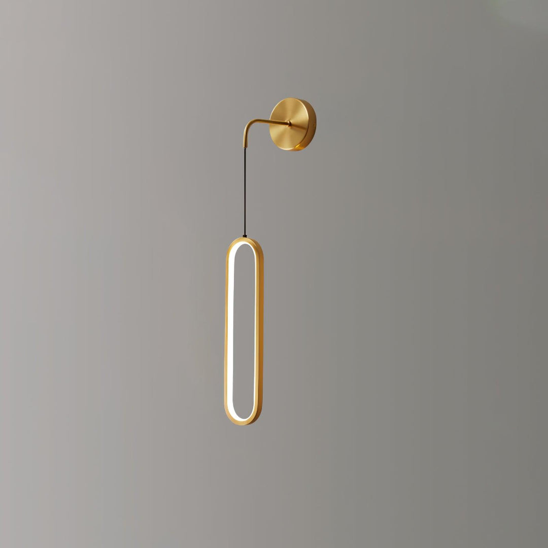 Oval LED Brass Wall Lamp - Vakkerlight