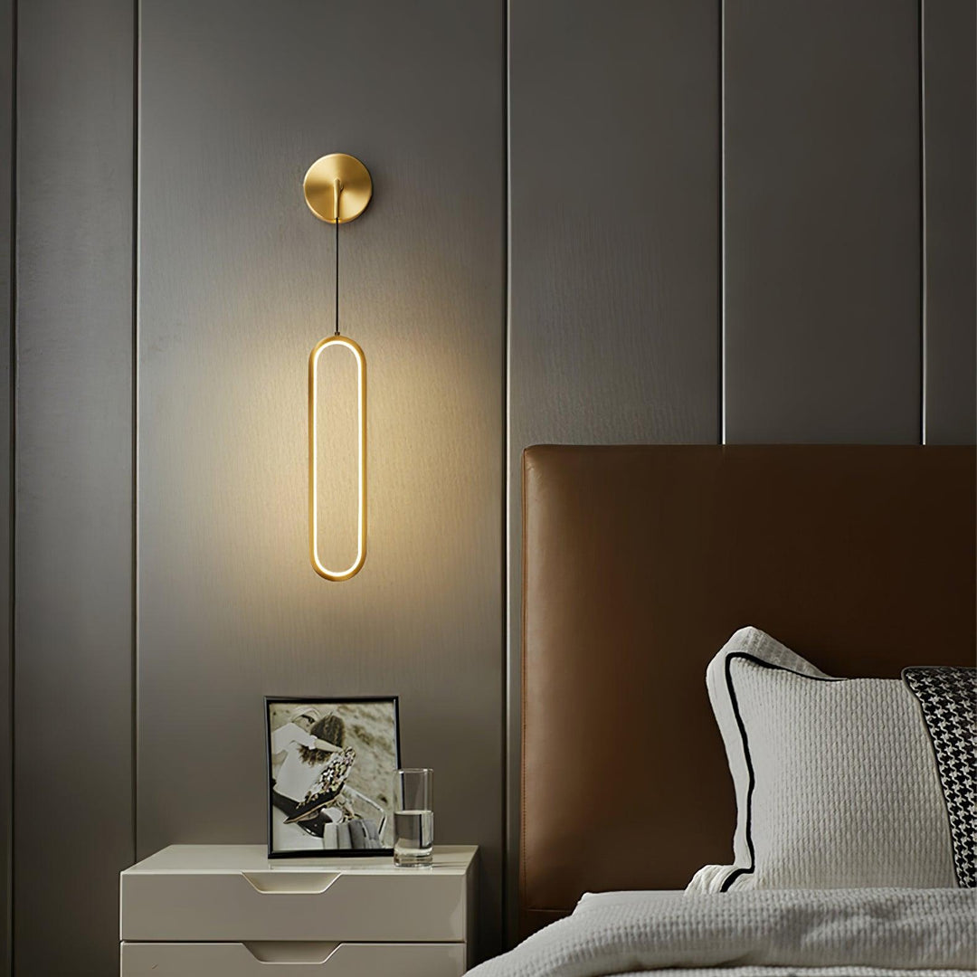 Oval LED Brass Wall Lamp - Vakkerlight