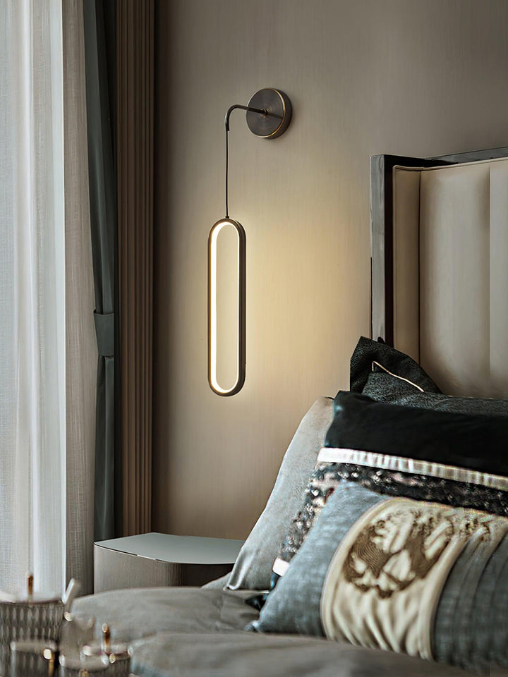 Oval LED Brass Wall Lamp - Vakkerlight