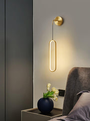 Oval LED Brass Wall Lamp - Vakkerlight