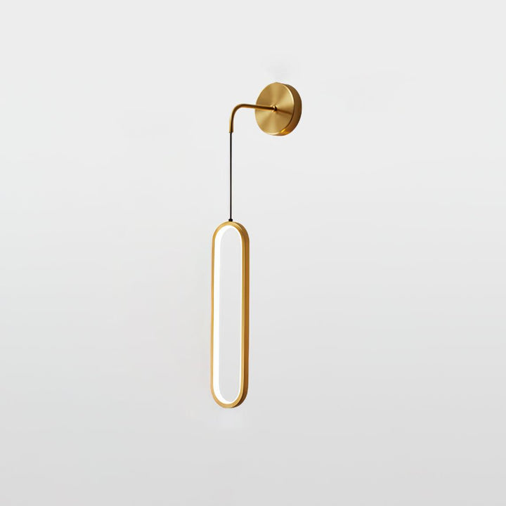 Oval LED Brass Wall Lamp - Vakkerlight