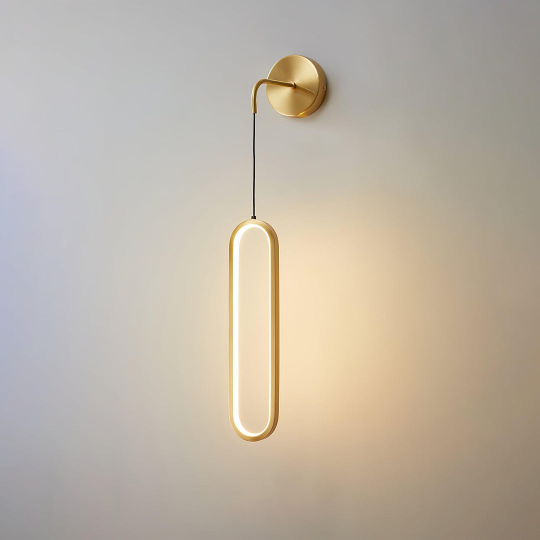 Oval LED Brass Wall Lamp - Vakkerlight