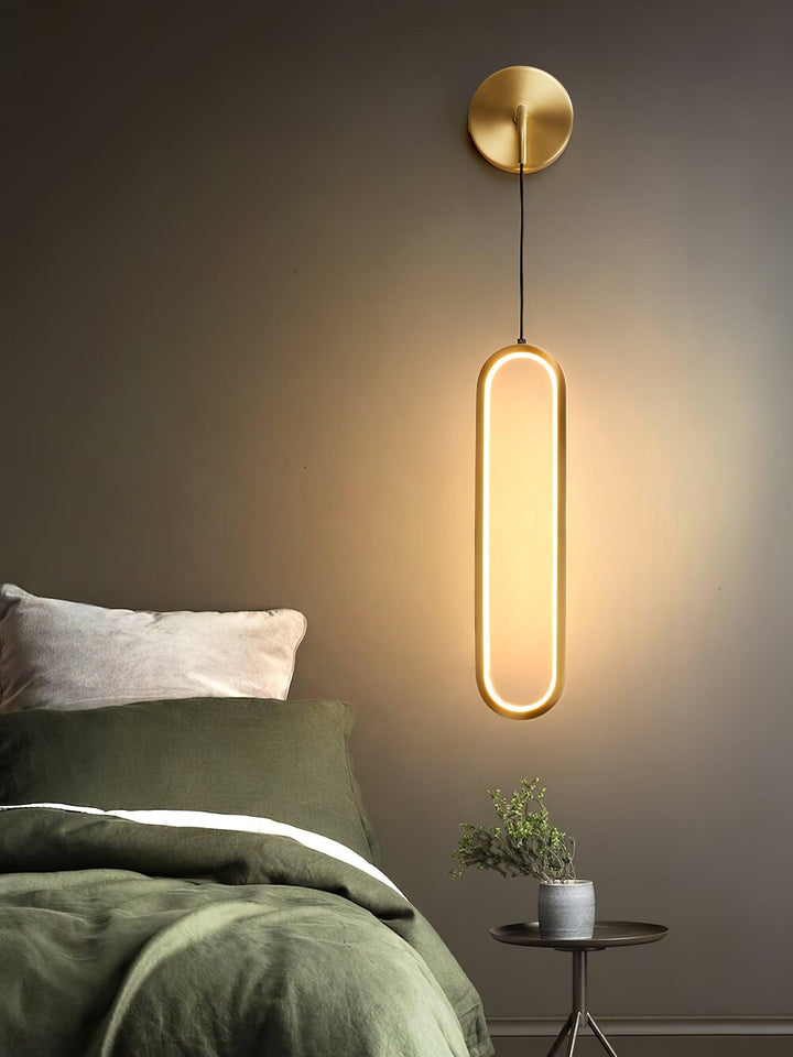 Oval LED Brass Wall Lamp - Vakkerlight