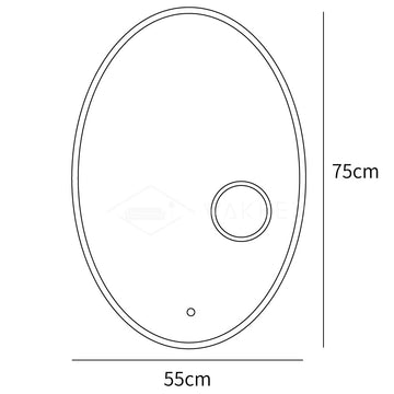 Oval Mirror Light — Dimension drawings 1