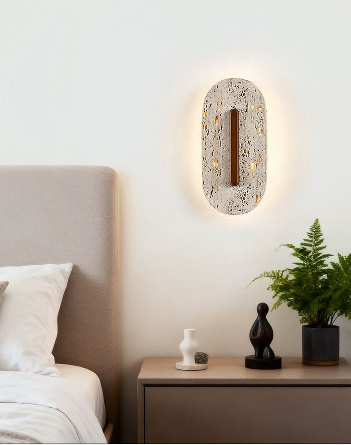 Ovale Travertine Wall Lamp – detail 2