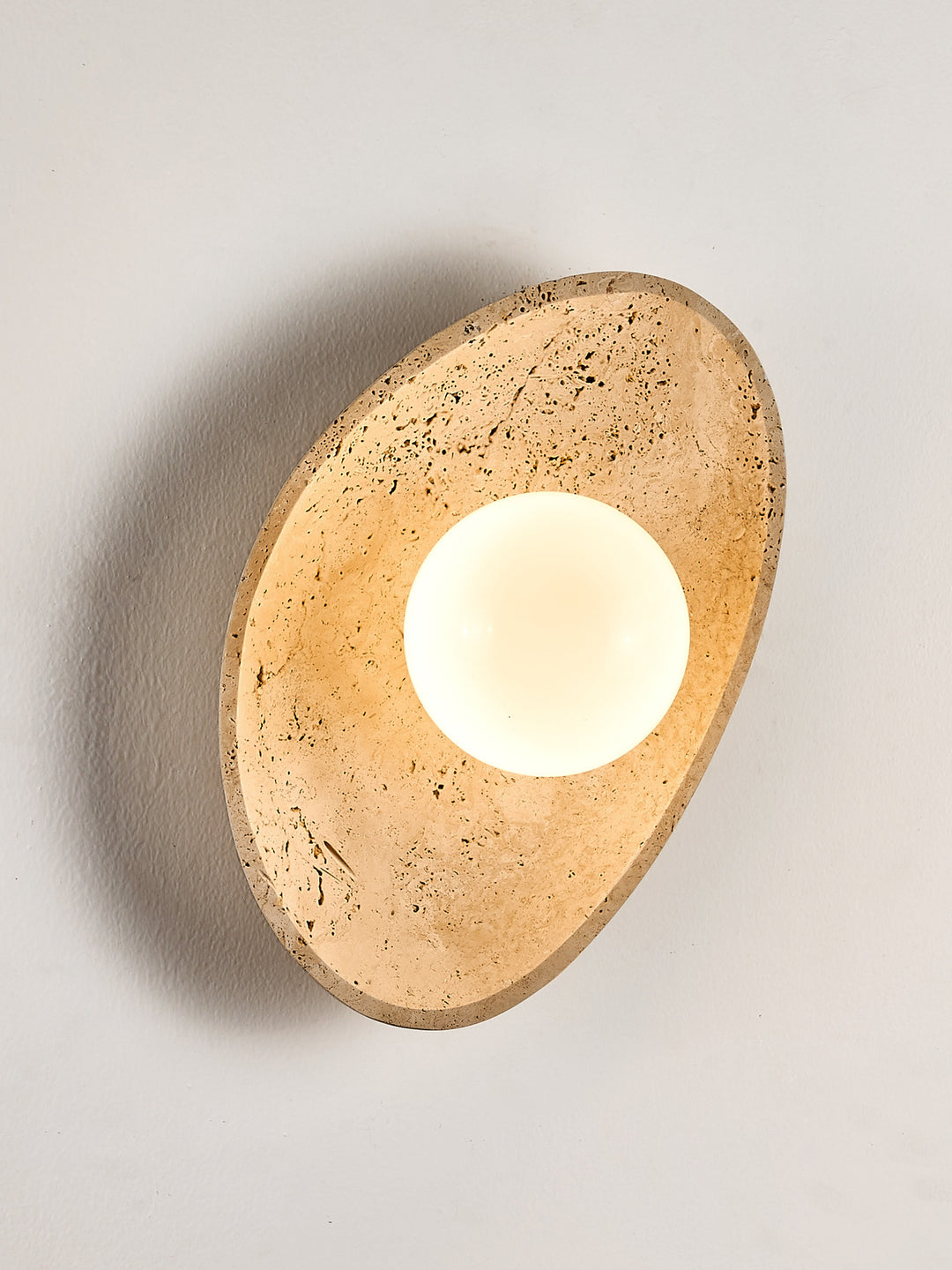 Ovella Travertine Pebble Ceiling Light