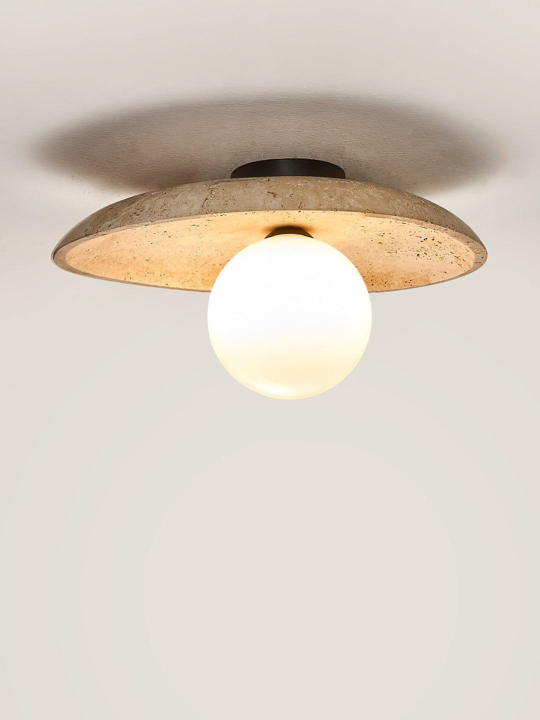 Ovella Travertine Pebble Ceiling Light