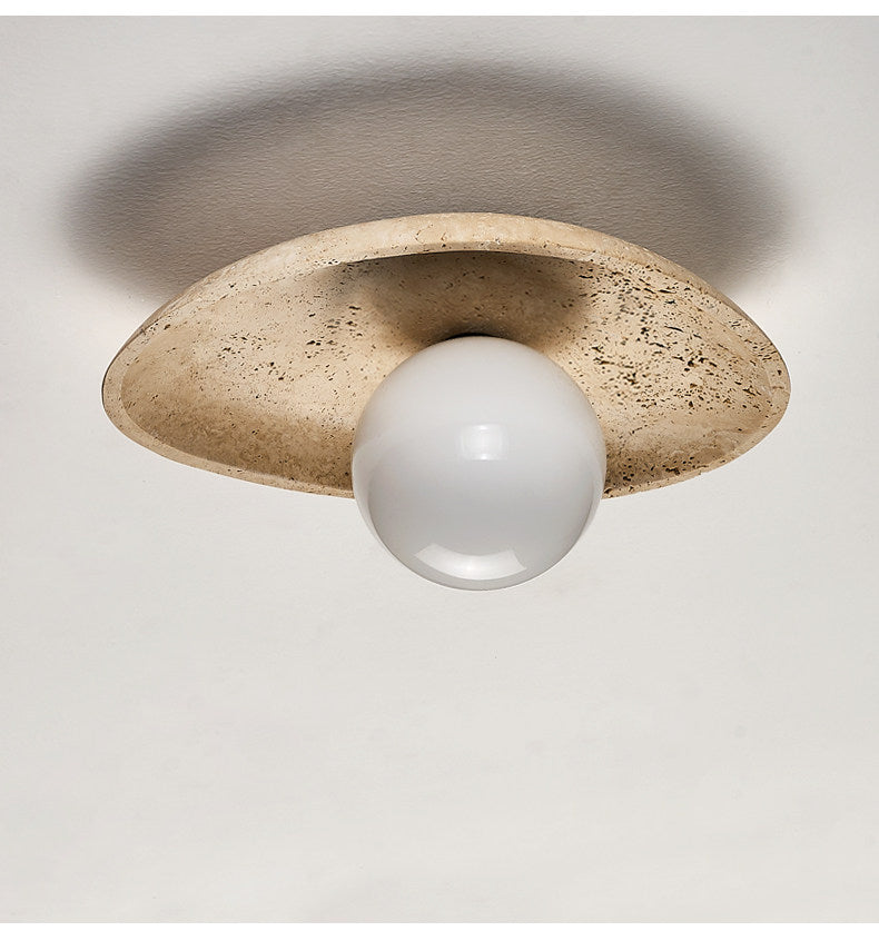 Ovella Travertine Pebble Ceiling Light