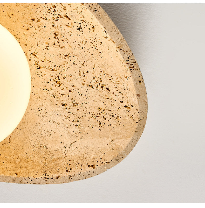 Ovella Travertine Pebble Ceiling Light