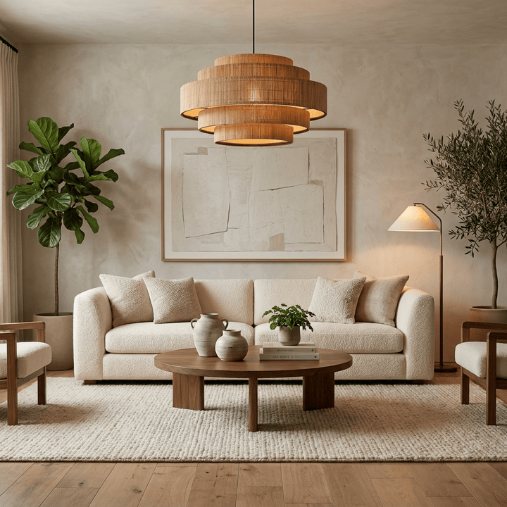 Pagoda Woven Bamboo Chandelier - Vakkerlight