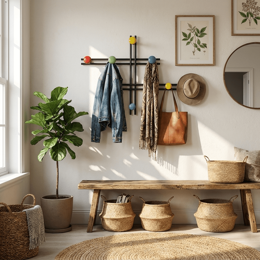 Pallini Ceramic Knob Wall Coat Rack - Vakkerlight