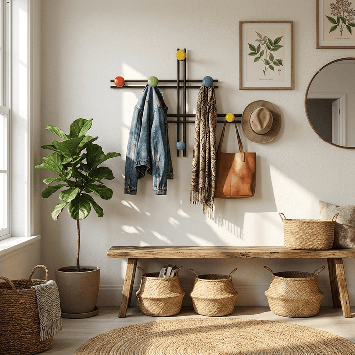 Pallini Ceramic Knob Wall Coat Rack - Vakkerlight