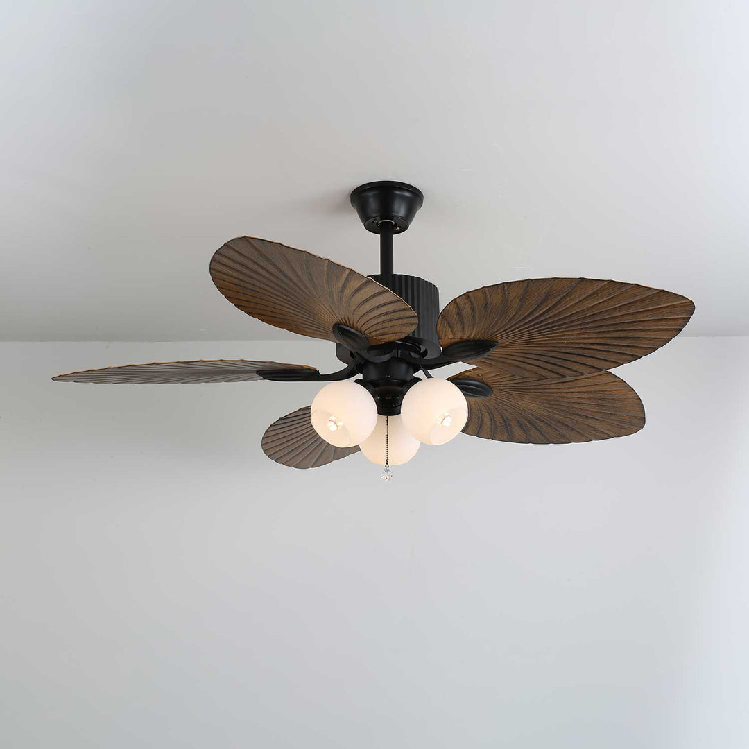 Palm Whisper Tropical Ceiling Fan Light - Vakkerlight