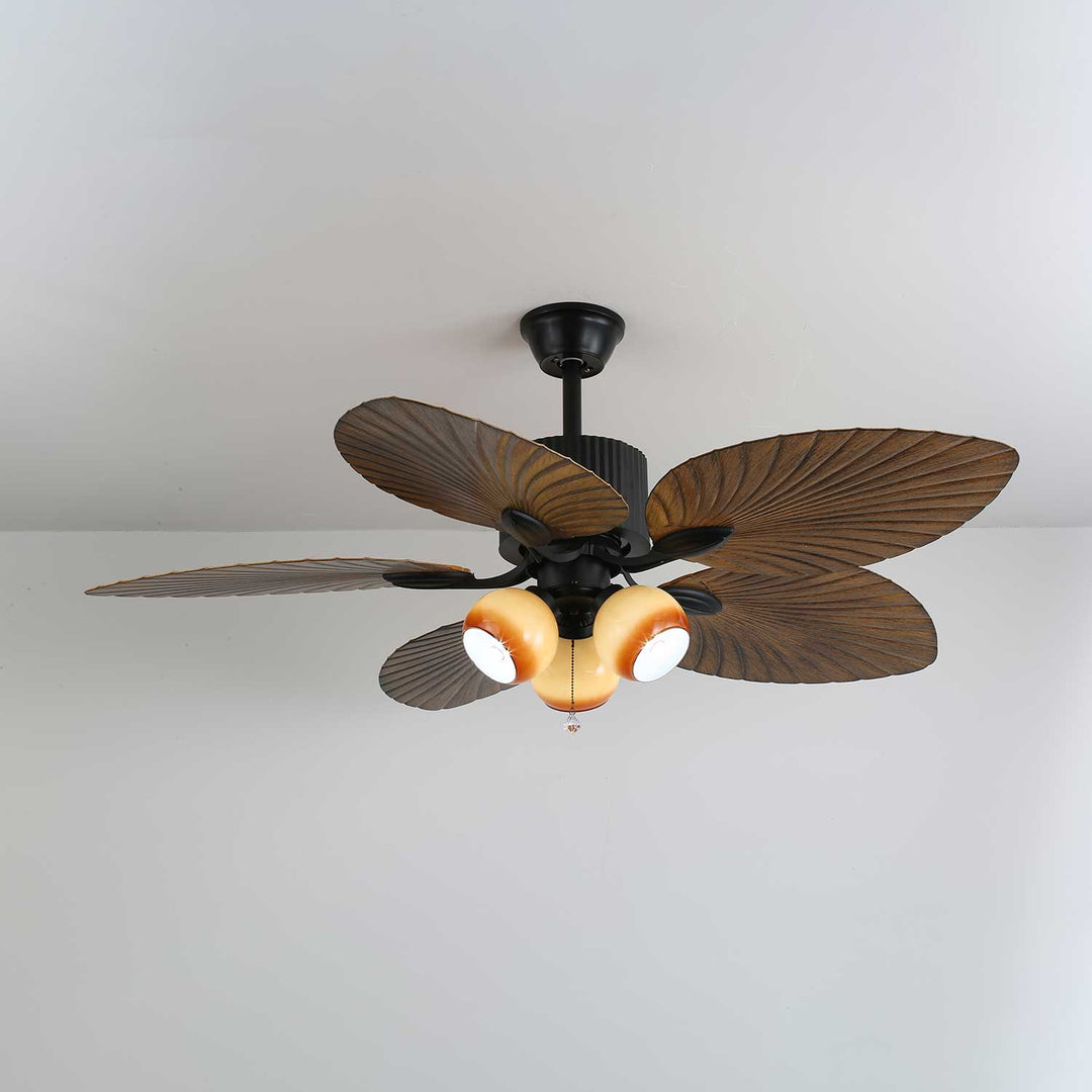 Palm Whisper Tropical Ceiling Fan Light - Vakkerlight