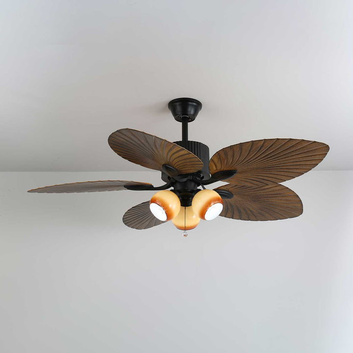 Palm Whisper Tropical Ceiling Fan Light - Vakkerlight