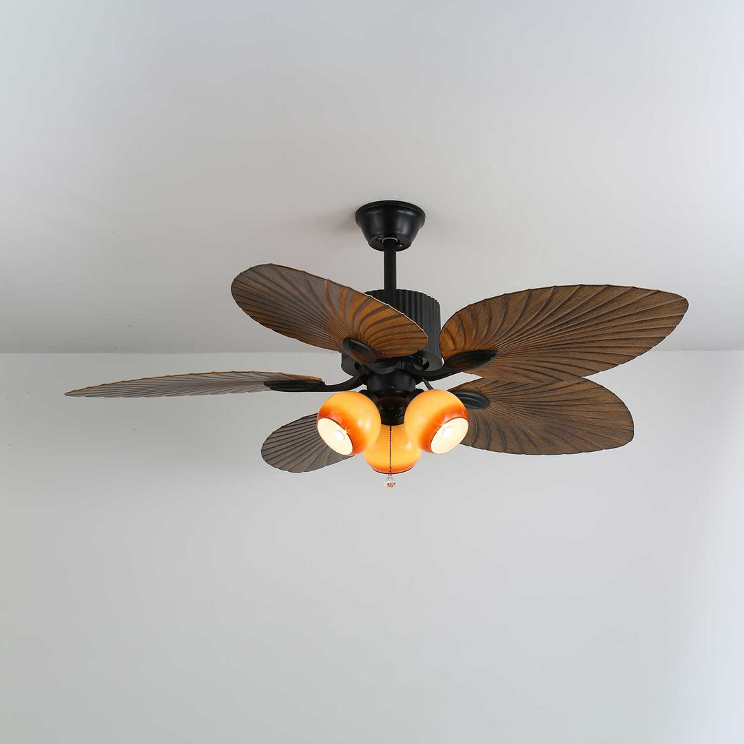 Palm Whisper Tropical Ceiling Fan Light - Vakkerlight