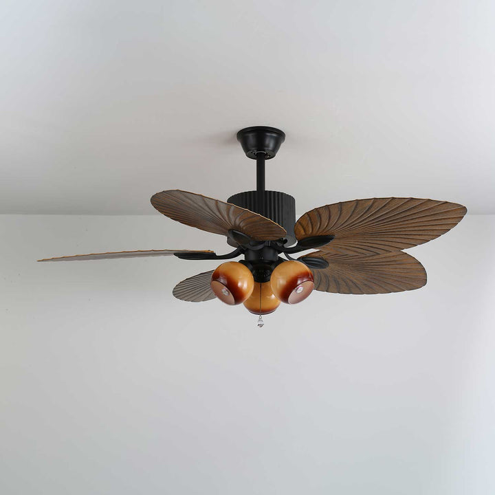 Palm Whisper Tropical Ceiling Fan Light - Vakkerlight