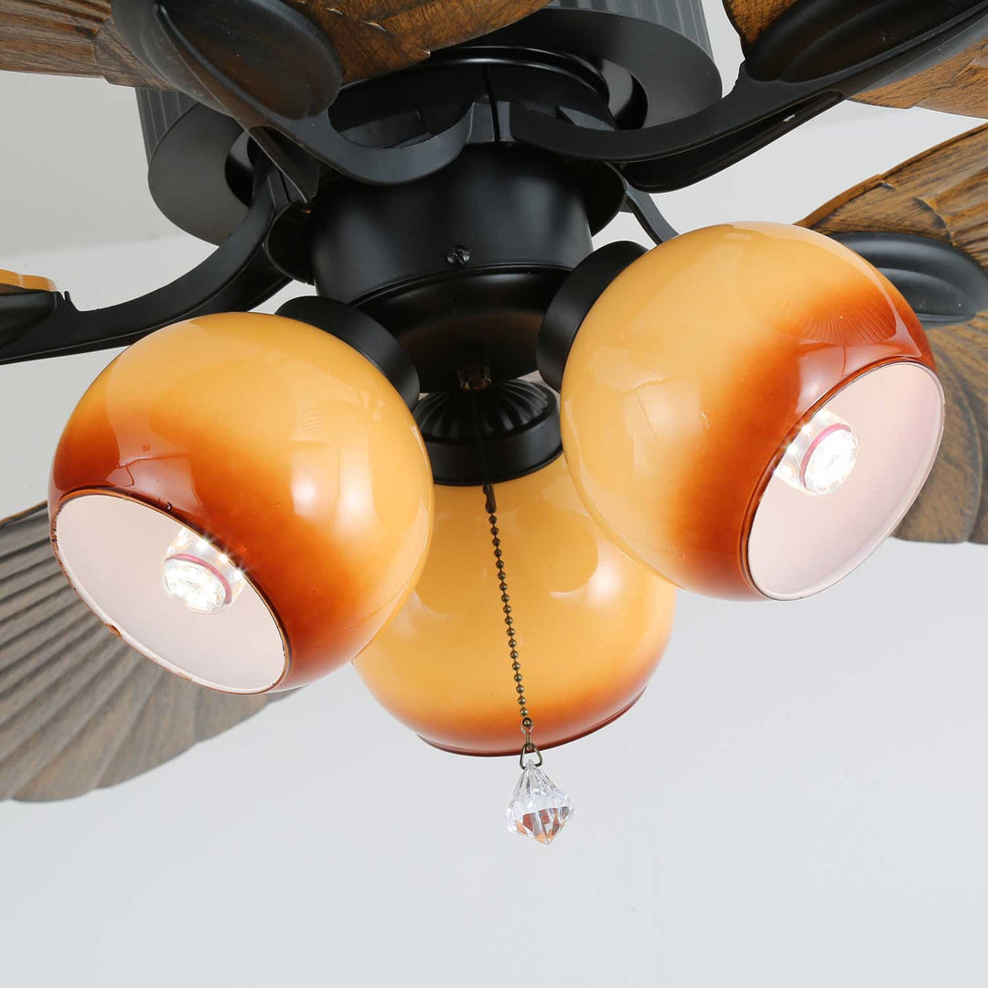Palm Whisper Tropical Ceiling Fan Light - Vakkerlight