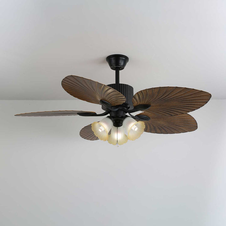 Palm Whisper Tropical Ceiling Fan Light - Vakkerlight