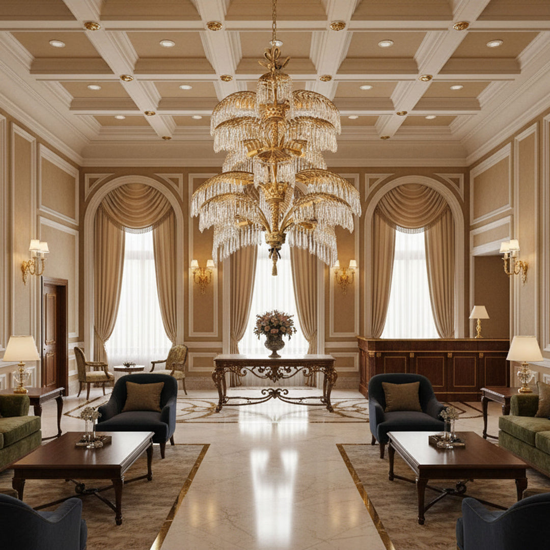 Palmera Brass Chandelier - Vakkerlight