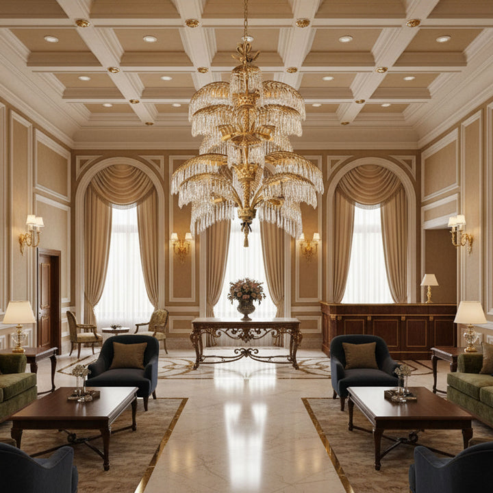 Palmera Brass Chandelier - Vakkerlight