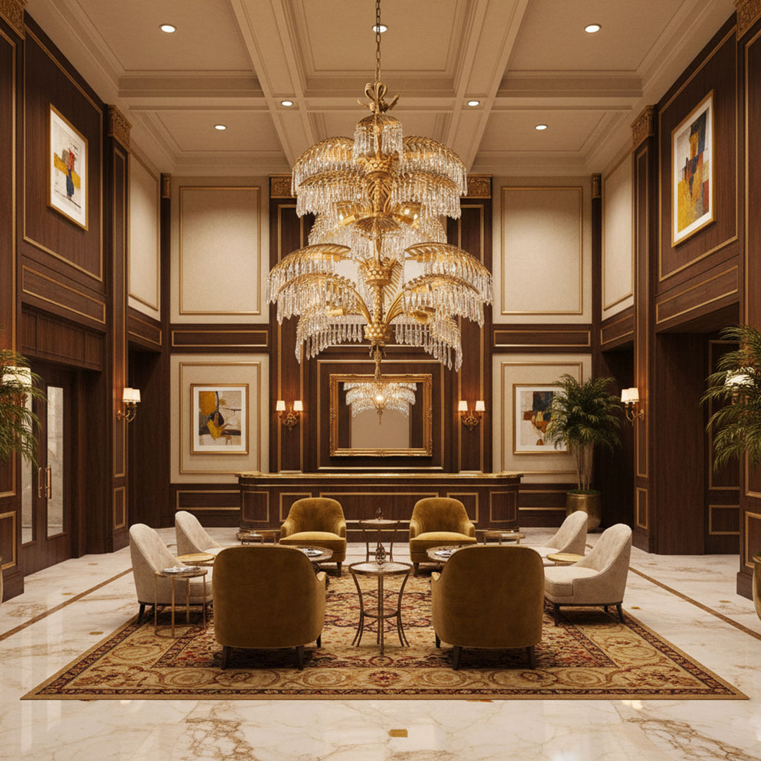 Palmera Brass Chandelier - Vakkerlight