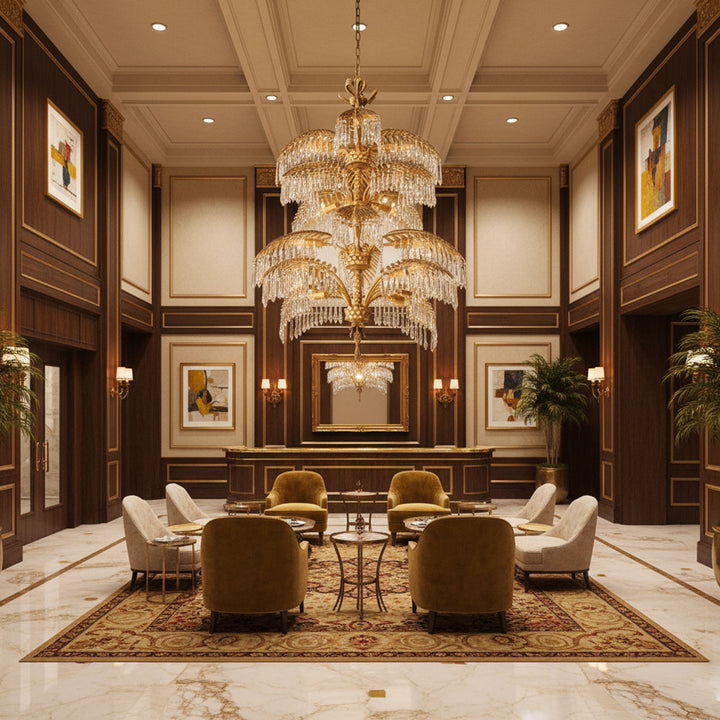 Palmera Brass Chandelier - Vakkerlight