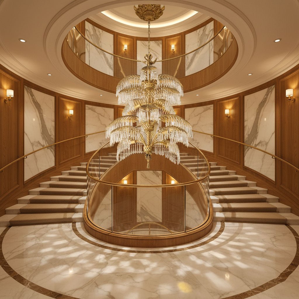 Palmera Brass Chandelier - Vakkerlight