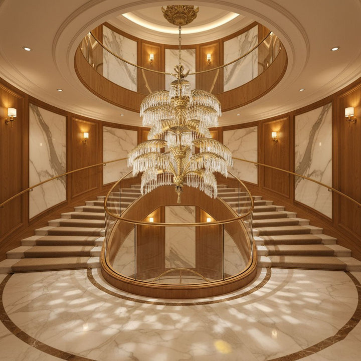 Palmera Brass Chandelier - Vakkerlight