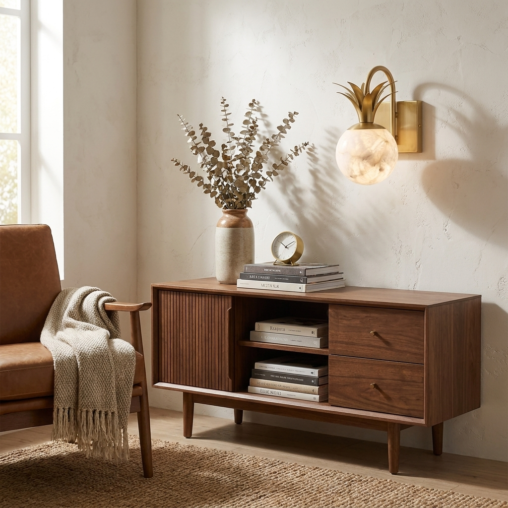 Palmera Spanish Alabaster Wall Sconce