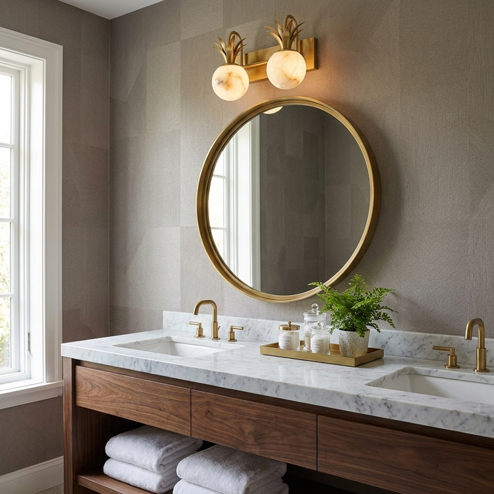 Palmera Spanish Alabaster Wall Sconce