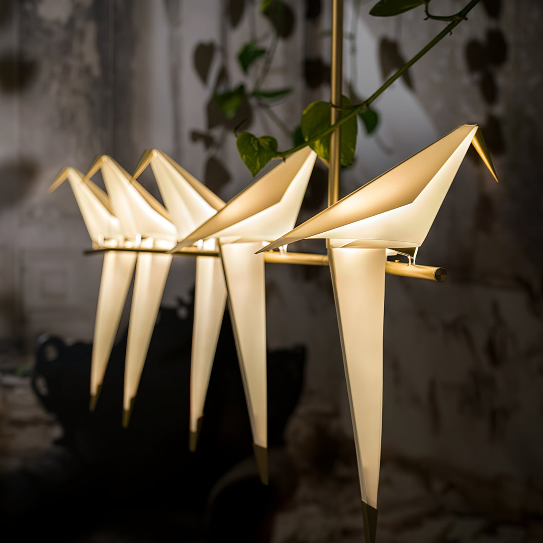 Paper Crane Bird LED Chandelier