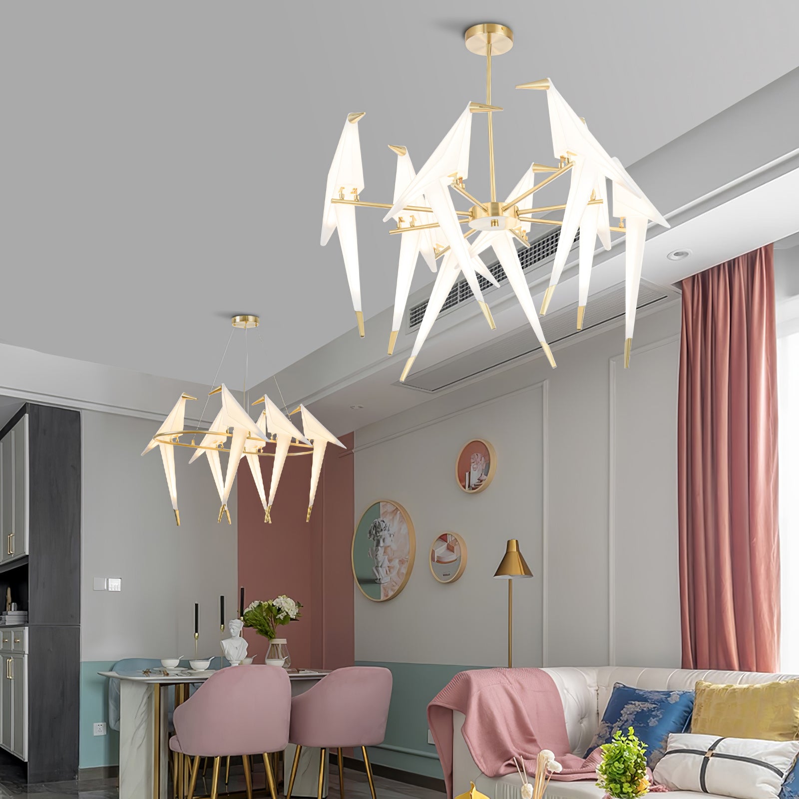 Paper Crane Bird LED Chandelier – Vakkerlight