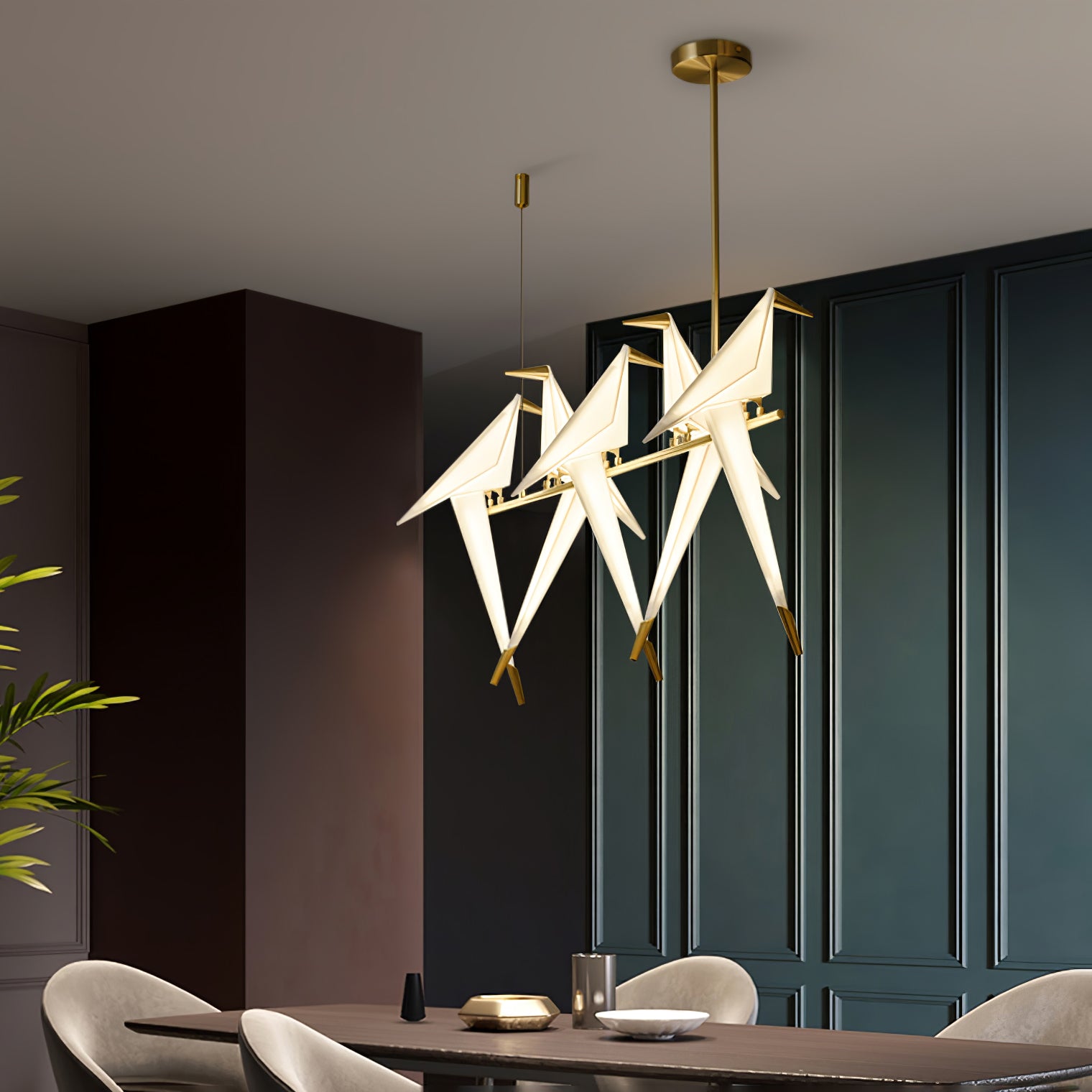 Paper Crane Bird LED Chandelier – Vakkerlight