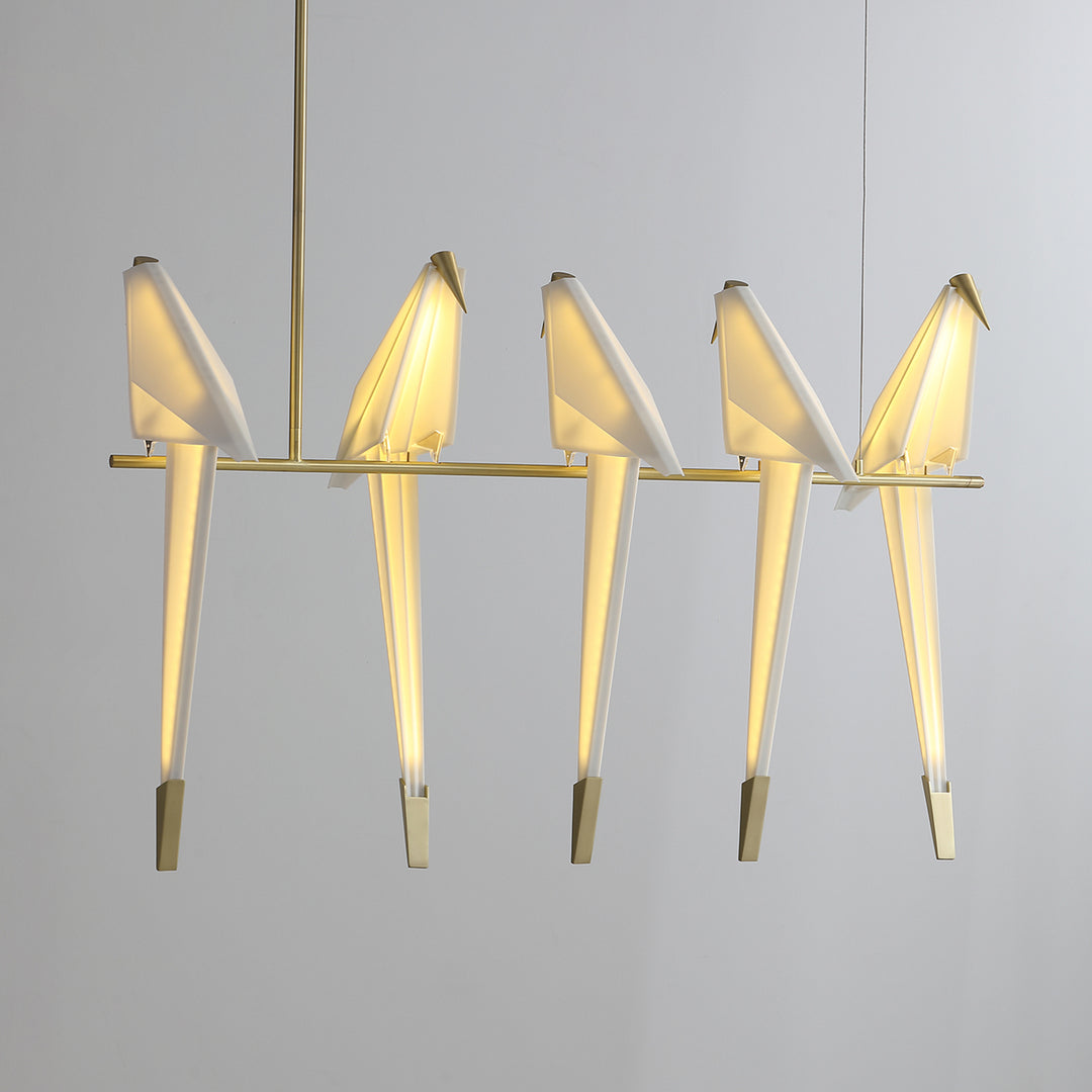 Paper Crane Bird LED Chandelier