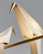 Paper Crane Bird LED Chandelier
