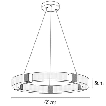Parallel Ring LED-Kronleuchter — Dimension drawings 1