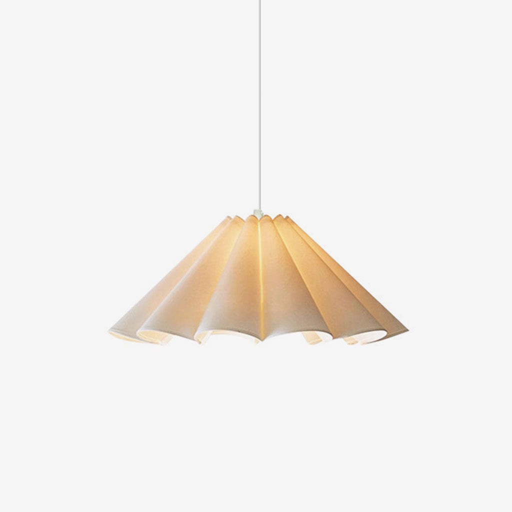 Parasol Pleated Fabric Pendant Light