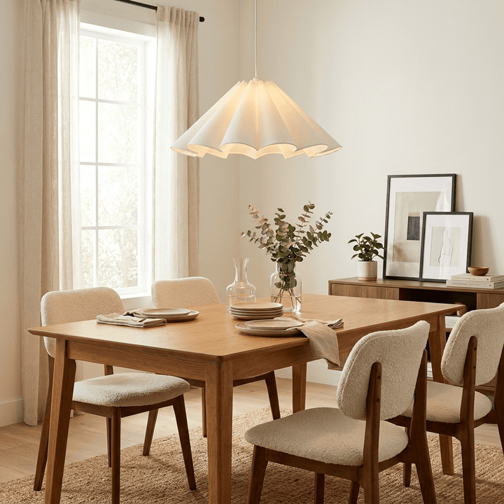 Parasol Pleated Fabric Pendant Light - Vakkerlight