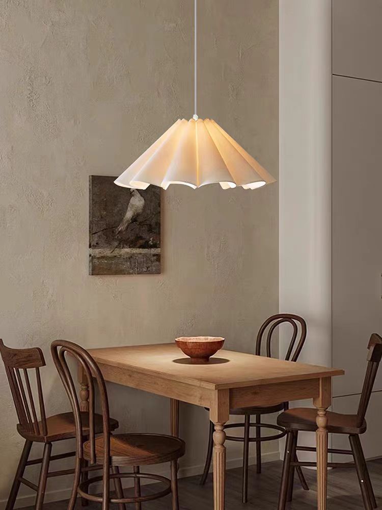 Parasol Pleated Fabric Pendant Light